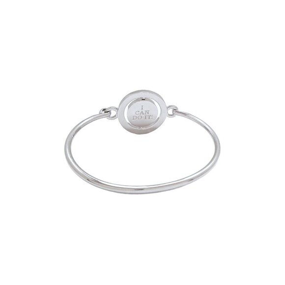 Carolee Capricorn Zodiac Sign Silver Tone Double Sided Charm Bangle Bracelet - Picture 5 of 6